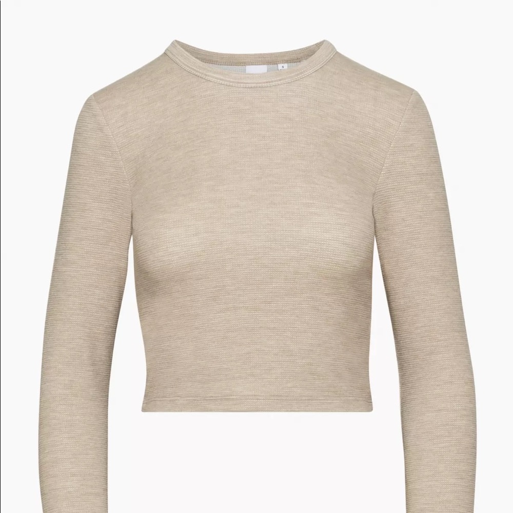 Tna Wafflex Crew Longsleeve in Heather warm taupe